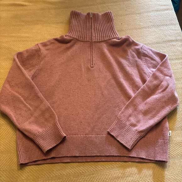 The North Face Sweater Womens XL Mesa Rose Wool Blend Crestview 1/4 Zip Pullover - Picture 7 of 10
